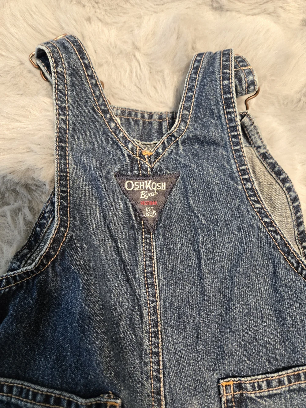 OshKosh B'gosh Medium Dark Wash Carpenter Overalls 12M